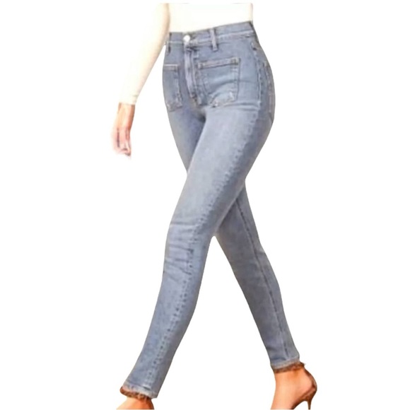 Reformation Jeans High And Skinny Crop Medium Wash Woman’s Sz 31 - Picture 1 of 14